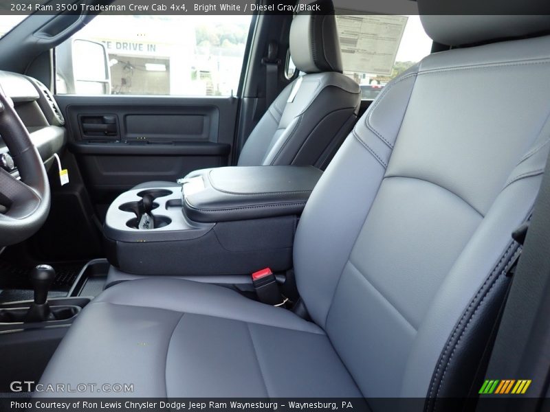 Bright White / Diesel Gray/Black 2024 Ram 3500 Tradesman Crew Cab 4x4