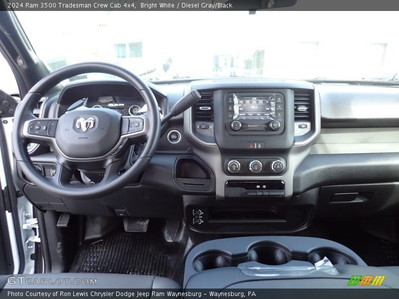 Bright White / Diesel Gray/Black 2024 Ram 3500 Tradesman Crew Cab 4x4