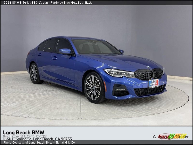 Portimao Blue Metallic / Black 2021 BMW 3 Series 330i Sedan