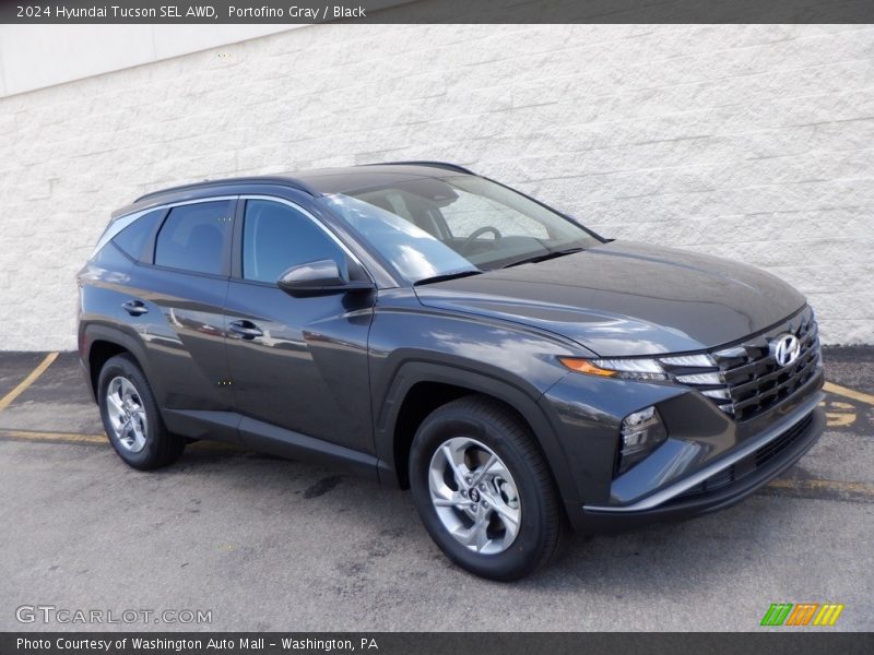 Portofino Gray / Black 2024 Hyundai Tucson SEL AWD