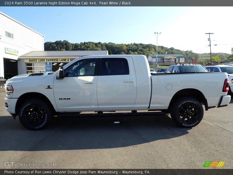  2024 3500 Laramie Night Edition Mega Cab 4x4 Pearl White