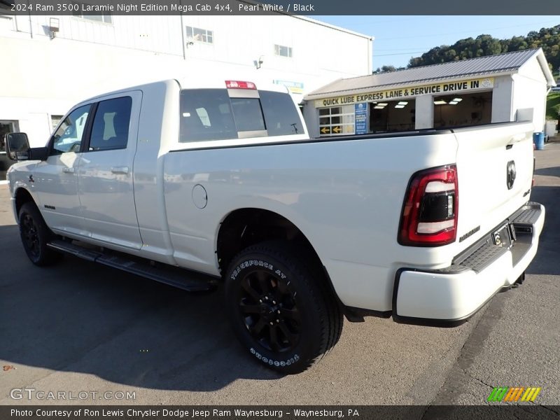 Pearl White / Black 2024 Ram 3500 Laramie Night Edition Mega Cab 4x4