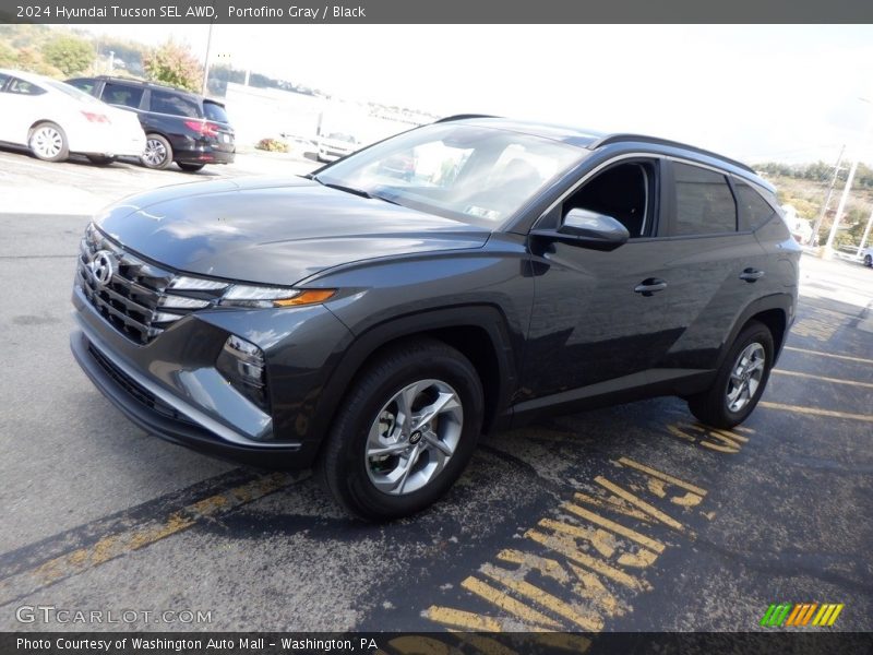 Portofino Gray / Black 2024 Hyundai Tucson SEL AWD