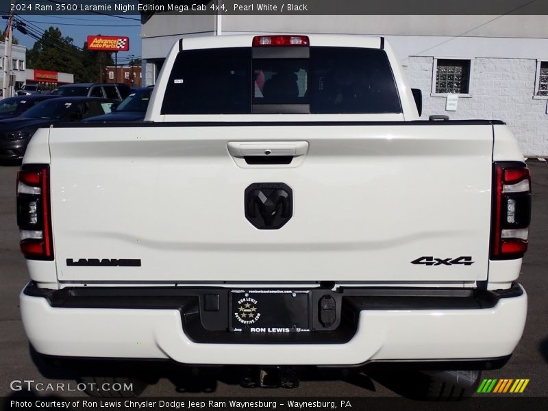 Pearl White / Black 2024 Ram 3500 Laramie Night Edition Mega Cab 4x4