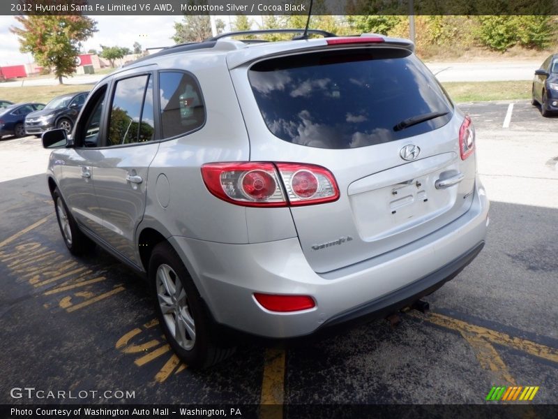 Moonstone Silver / Cocoa Black 2012 Hyundai Santa Fe Limited V6 AWD