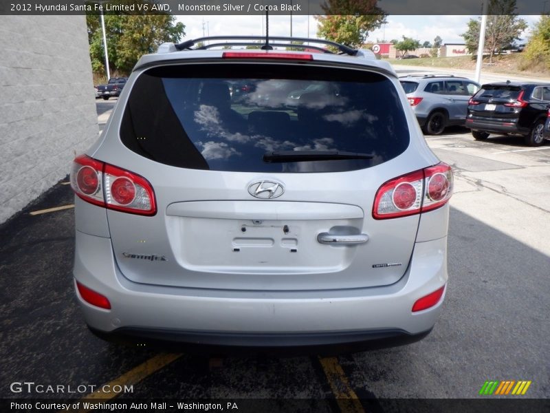 Moonstone Silver / Cocoa Black 2012 Hyundai Santa Fe Limited V6 AWD