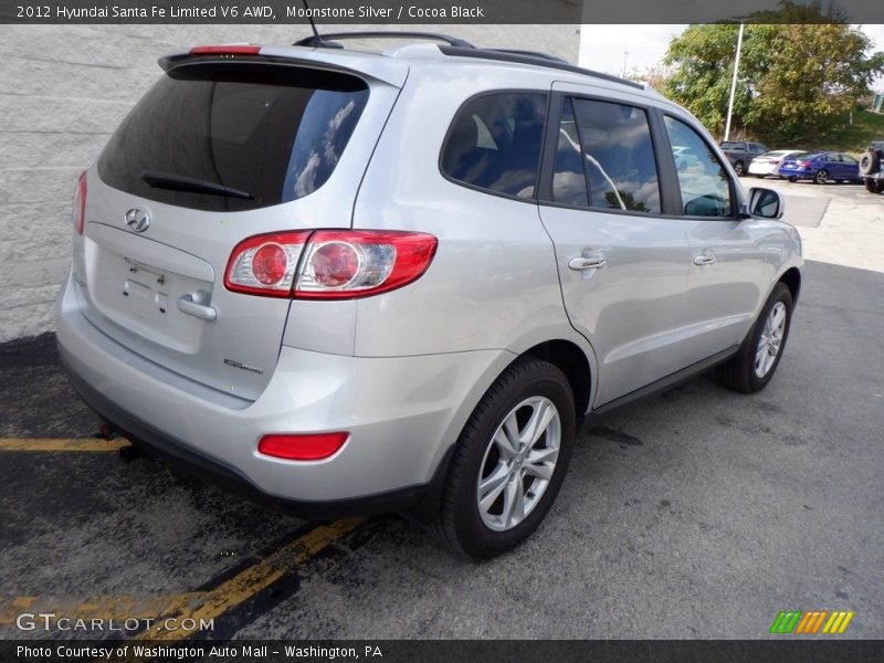 Moonstone Silver / Cocoa Black 2012 Hyundai Santa Fe Limited V6 AWD