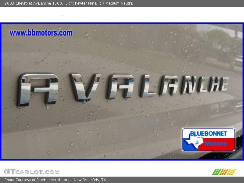Light Pewter Metallic / Medium Neutral 2003 Chevrolet Avalanche 1500