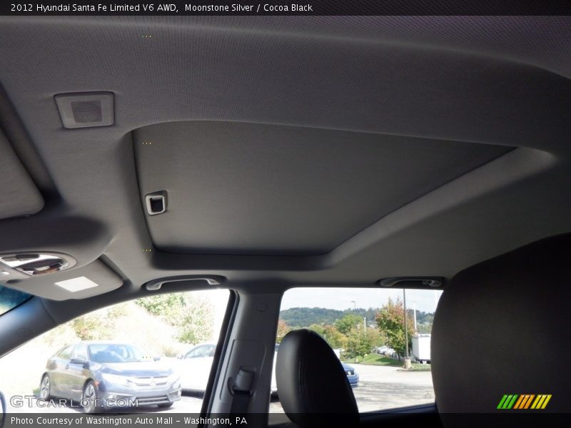 Moonstone Silver / Cocoa Black 2012 Hyundai Santa Fe Limited V6 AWD