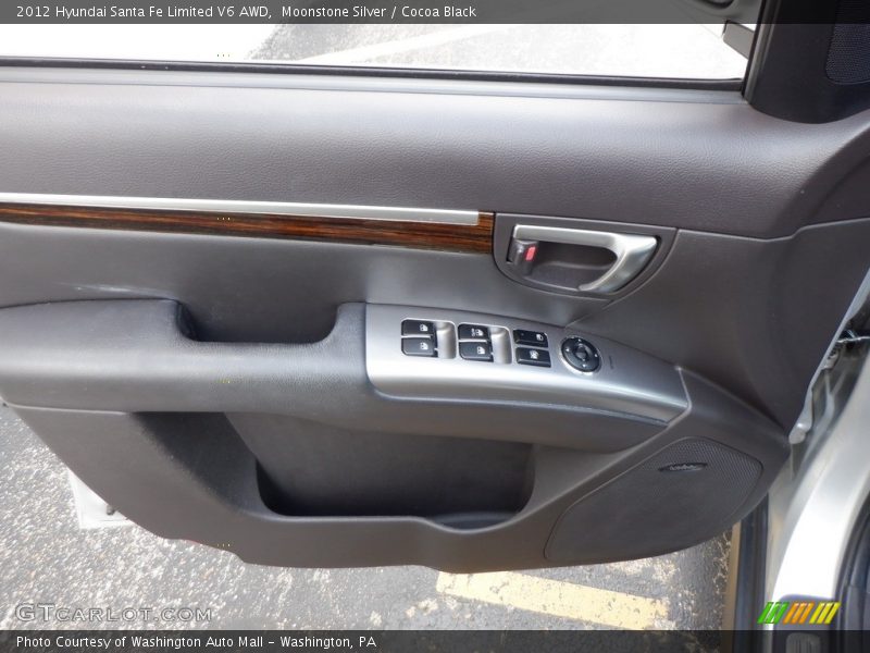 Moonstone Silver / Cocoa Black 2012 Hyundai Santa Fe Limited V6 AWD