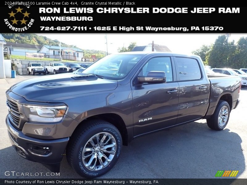 Granite Crystal Metallic / Black 2024 Ram 1500 Laramie Crew Cab 4x4