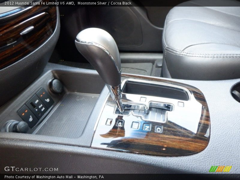 Moonstone Silver / Cocoa Black 2012 Hyundai Santa Fe Limited V6 AWD