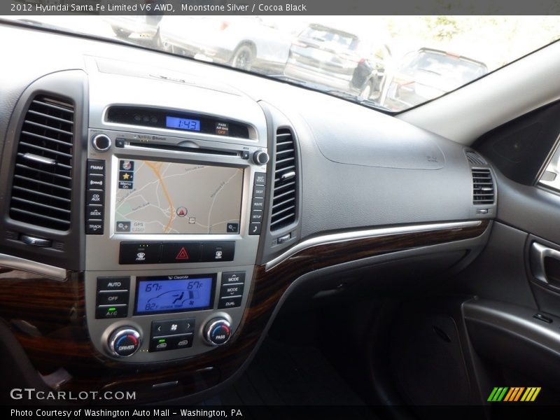 Moonstone Silver / Cocoa Black 2012 Hyundai Santa Fe Limited V6 AWD