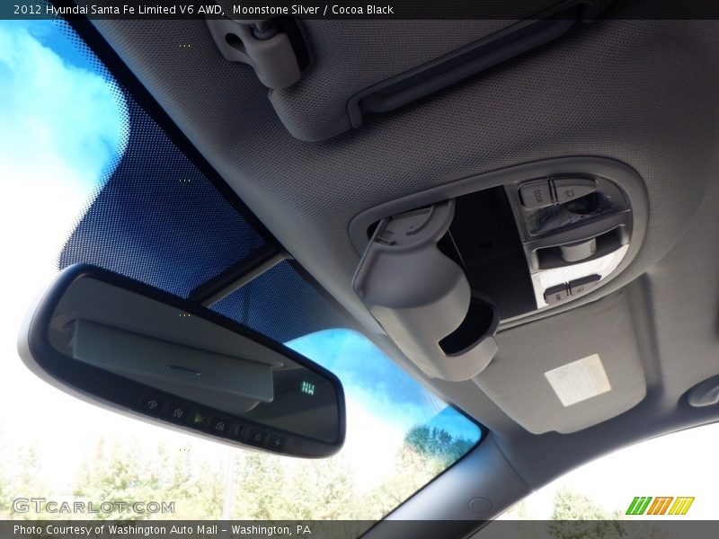 Moonstone Silver / Cocoa Black 2012 Hyundai Santa Fe Limited V6 AWD