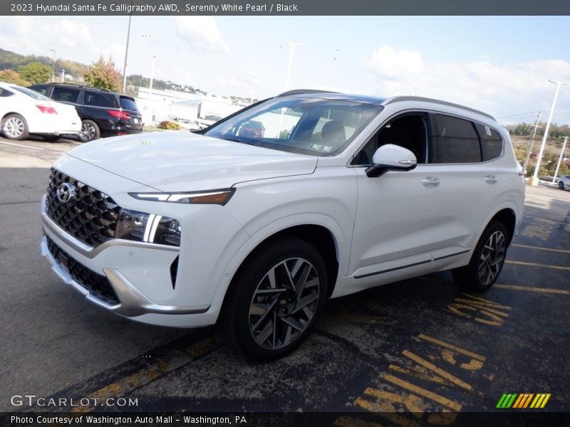 Serenity White Pearl / Black 2023 Hyundai Santa Fe Calligraphy AWD