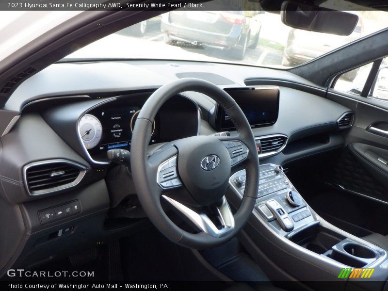 Serenity White Pearl / Black 2023 Hyundai Santa Fe Calligraphy AWD