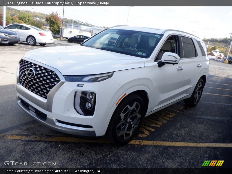 Hyper White / Beige 2021 Hyundai Palisade Calligraphy AWD