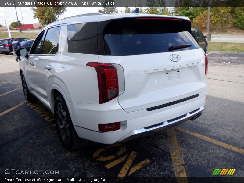 Hyper White / Beige 2021 Hyundai Palisade Calligraphy AWD