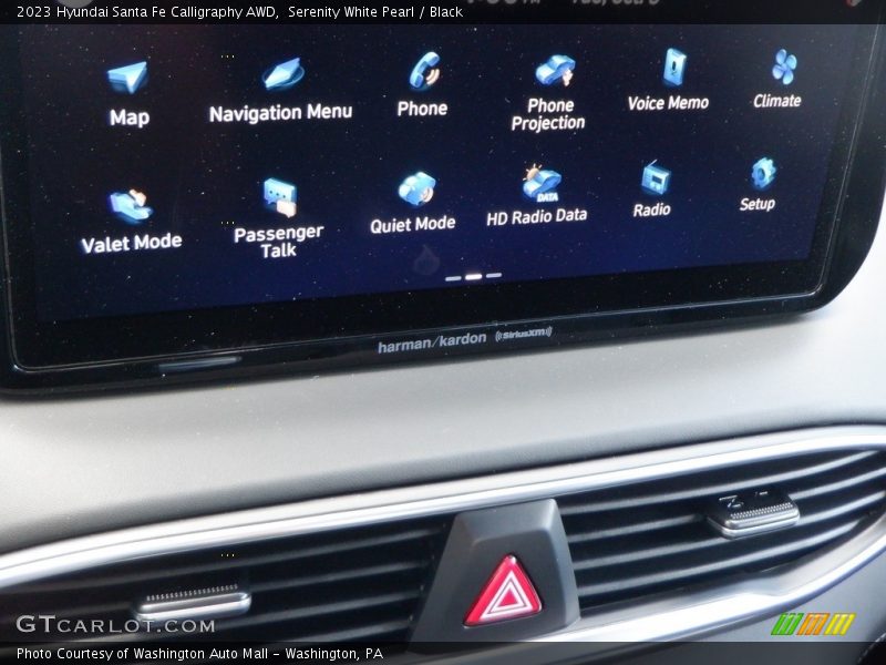 Serenity White Pearl / Black 2023 Hyundai Santa Fe Calligraphy AWD
