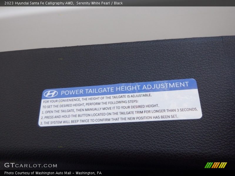 Serenity White Pearl / Black 2023 Hyundai Santa Fe Calligraphy AWD