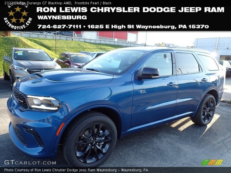 Frostbite Pearl / Black 2023 Dodge Durango GT Blacktop AWD