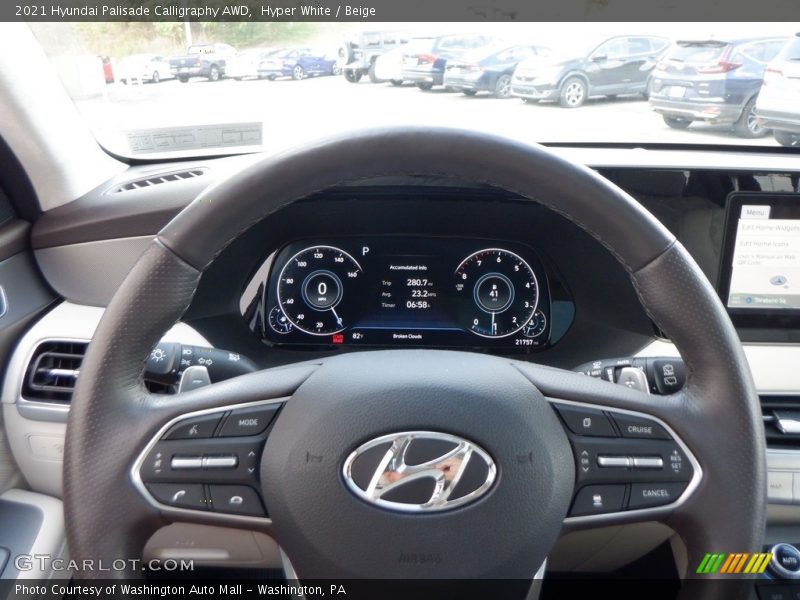 Hyper White / Beige 2021 Hyundai Palisade Calligraphy AWD