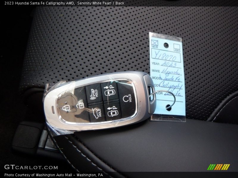 Serenity White Pearl / Black 2023 Hyundai Santa Fe Calligraphy AWD