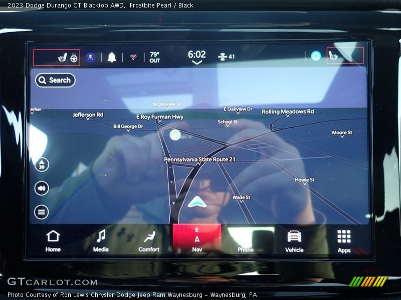 Navigation of 2023 Durango GT Blacktop AWD