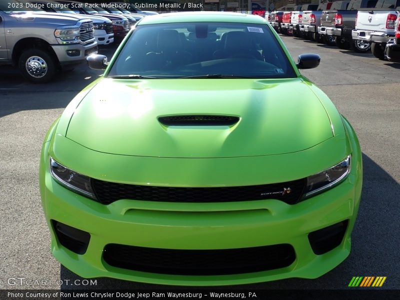 Sublime Metallic / Black 2023 Dodge Charger Scat Pack Widebody