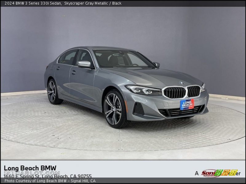 Skyscraper Gray Metallic / Black 2024 BMW 3 Series 330i Sedan