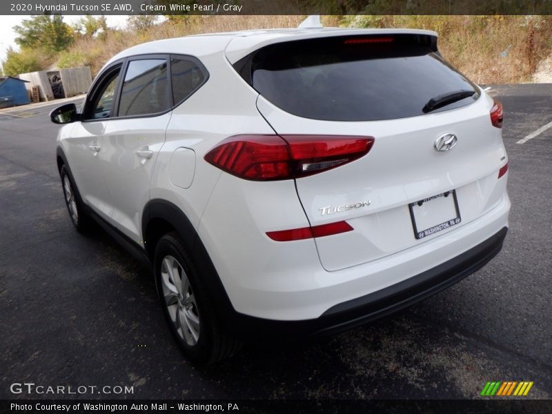Cream White Pearl / Gray 2020 Hyundai Tucson SE AWD