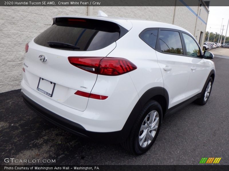 Cream White Pearl / Gray 2020 Hyundai Tucson SE AWD