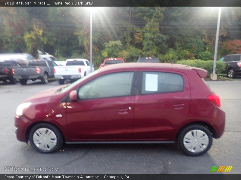 Wine Red / Dark Gray 2018 Mitsubishi Mirage ES