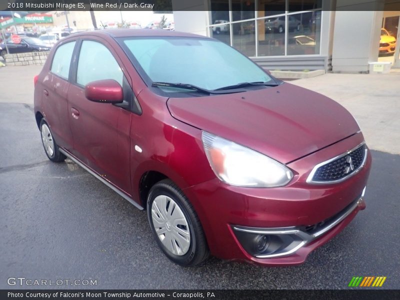 Wine Red / Dark Gray 2018 Mitsubishi Mirage ES
