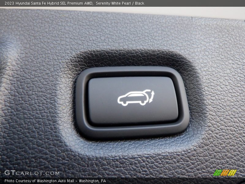 Serenity White Pearl / Black 2023 Hyundai Santa Fe Hybrid SEL Premium AWD