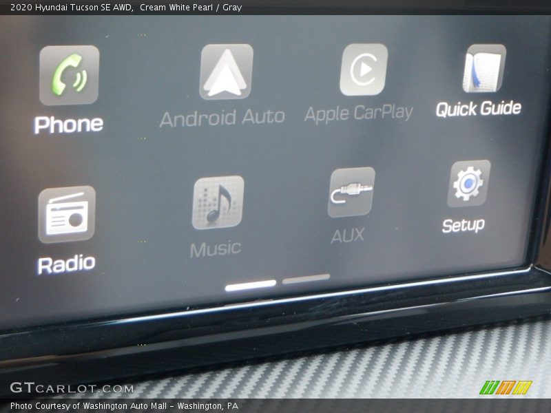 Cream White Pearl / Gray 2020 Hyundai Tucson SE AWD