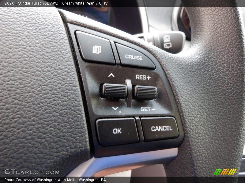 Cream White Pearl / Gray 2020 Hyundai Tucson SE AWD