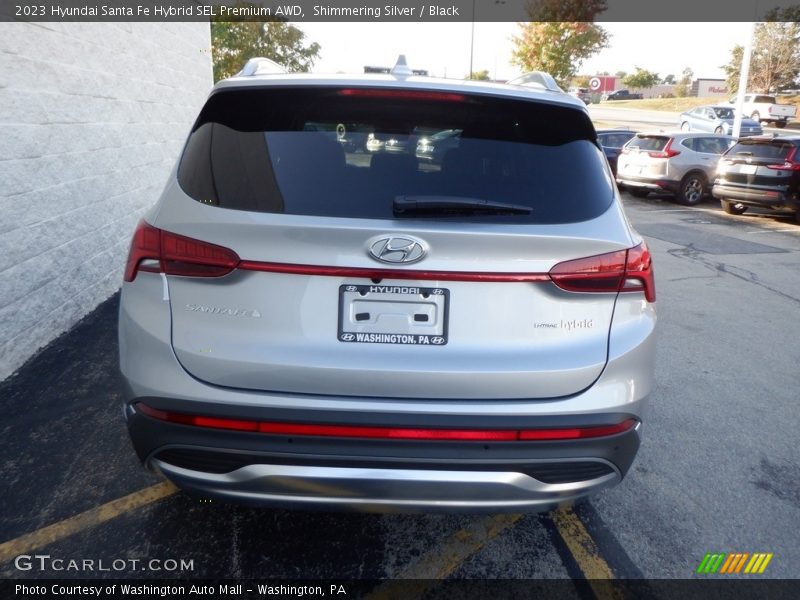 Shimmering Silver / Black 2023 Hyundai Santa Fe Hybrid SEL Premium AWD