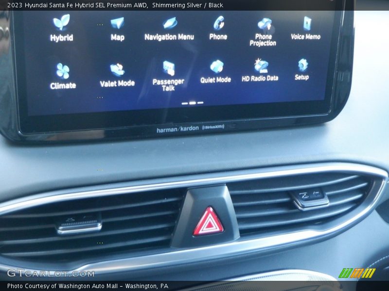 Shimmering Silver / Black 2023 Hyundai Santa Fe Hybrid SEL Premium AWD