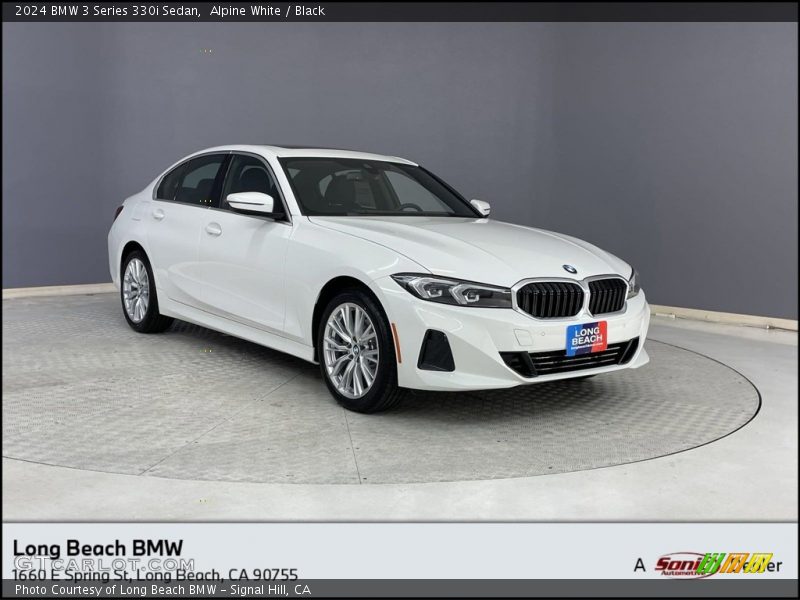 Alpine White / Black 2024 BMW 3 Series 330i Sedan