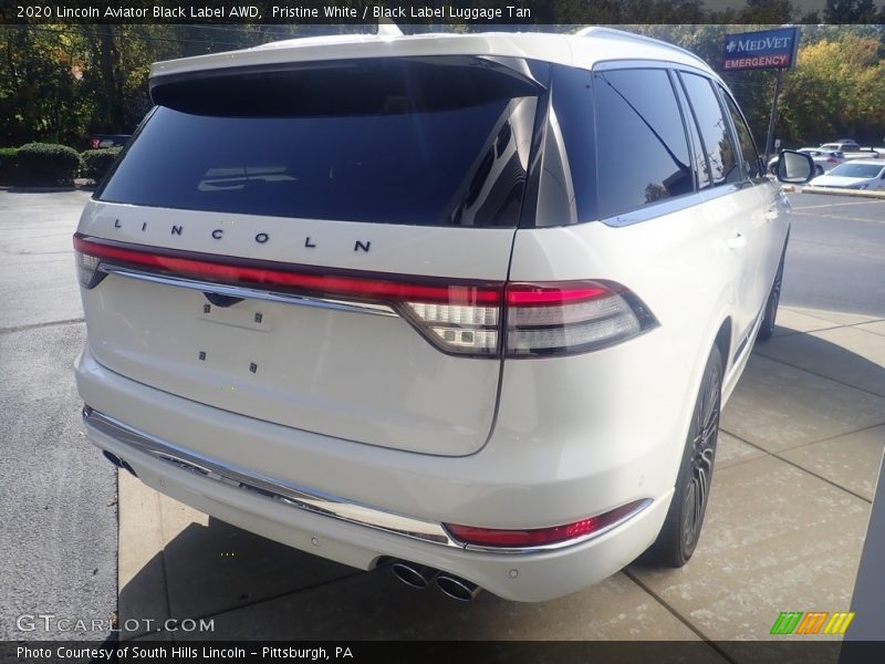 Pristine White / Black Label Luggage Tan 2020 Lincoln Aviator Black Label AWD