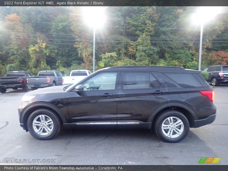 Agate Black Metallic / Ebony 2022 Ford Explorer XLT 4WD