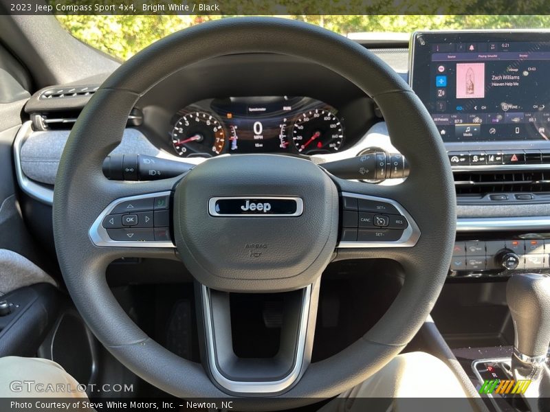 Bright White / Black 2023 Jeep Compass Sport 4x4