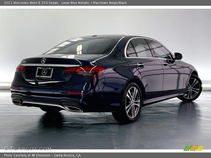 Lunar Blue Metallic / Macchiato Beige/Black 2021 Mercedes-Benz E 350 Sedan