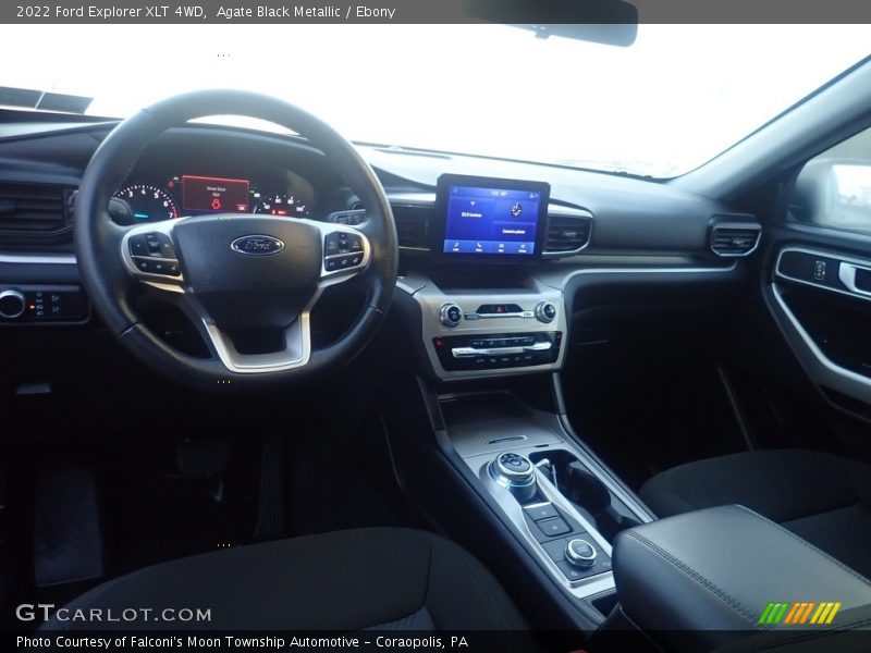 Agate Black Metallic / Ebony 2022 Ford Explorer XLT 4WD