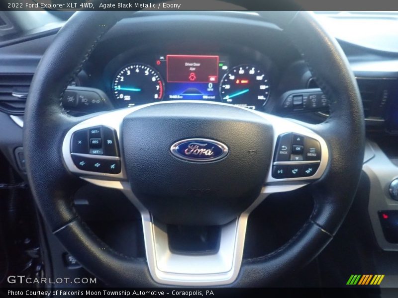 Agate Black Metallic / Ebony 2022 Ford Explorer XLT 4WD
