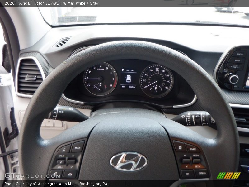 Winter White / Gray 2020 Hyundai Tucson SE AWD