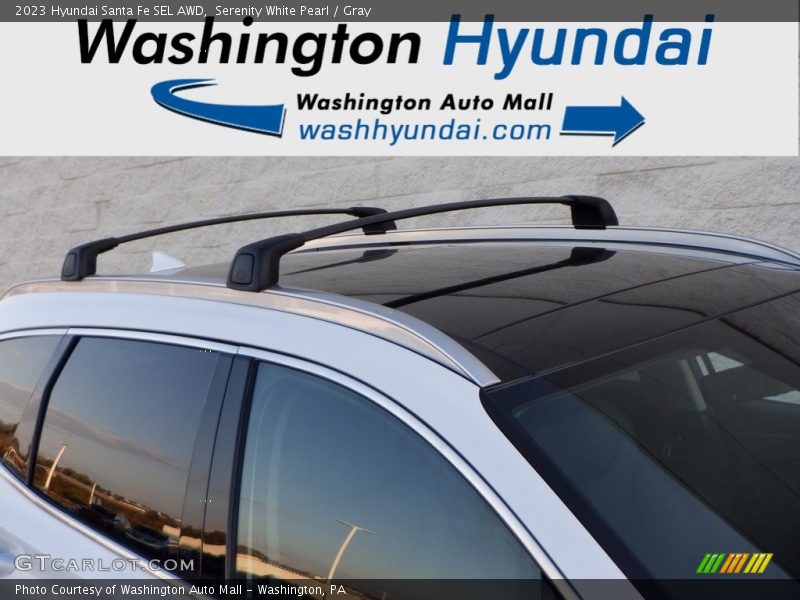 Serenity White Pearl / Gray 2023 Hyundai Santa Fe SEL AWD