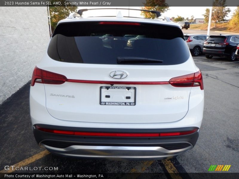 Serenity White Pearl / Gray 2023 Hyundai Santa Fe SEL AWD