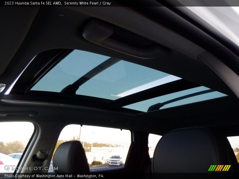 Serenity White Pearl / Gray 2023 Hyundai Santa Fe SEL AWD
